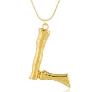 BOHO-CHIC INITIAL L NECKLACE 20 INCH NEW